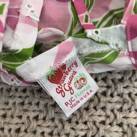 ALOHA Hawaiian Floral 6 Months Baby Set Island USA Tropical pink green white - Picture 7 of 8